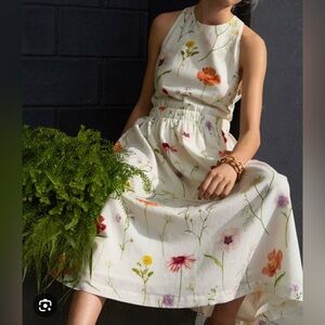 H&M Premium Organic Cotton & Linen Maxi Dress